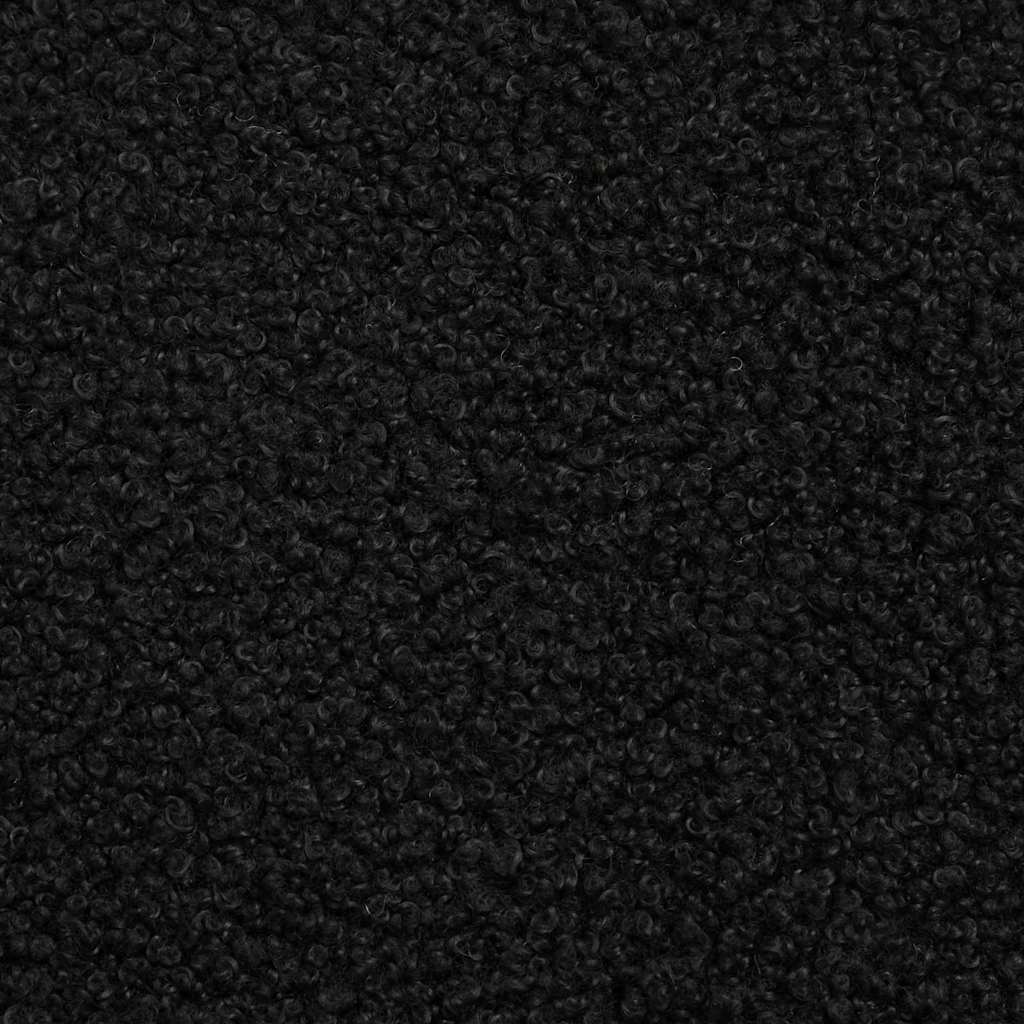 fotoliu Negru 59 x 75 x 78 cm Tesatura moale asemanatoare lanii — imaginea 3