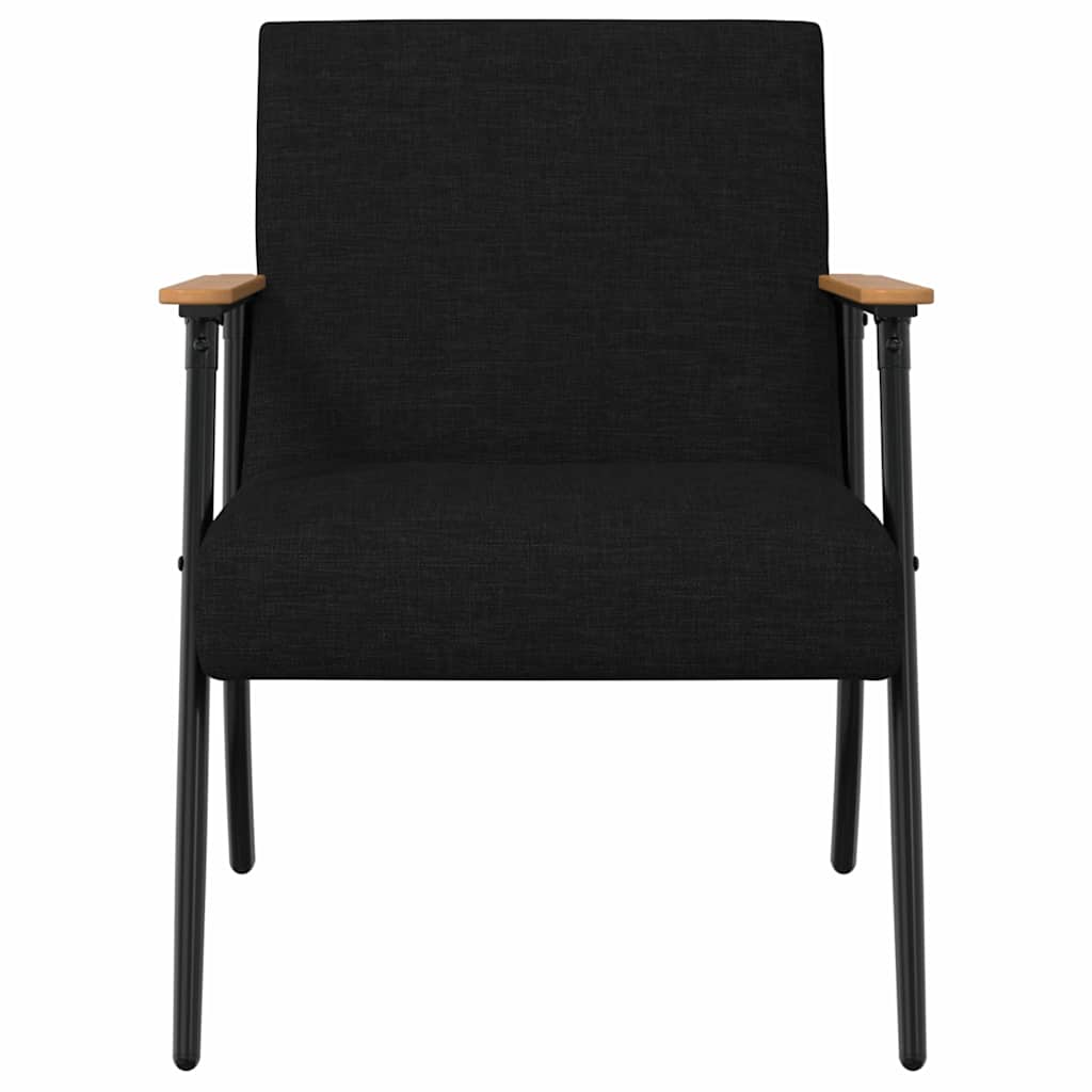 fotoliu Negru 59 x 75 x 78 cm tesatura — imaginea 5