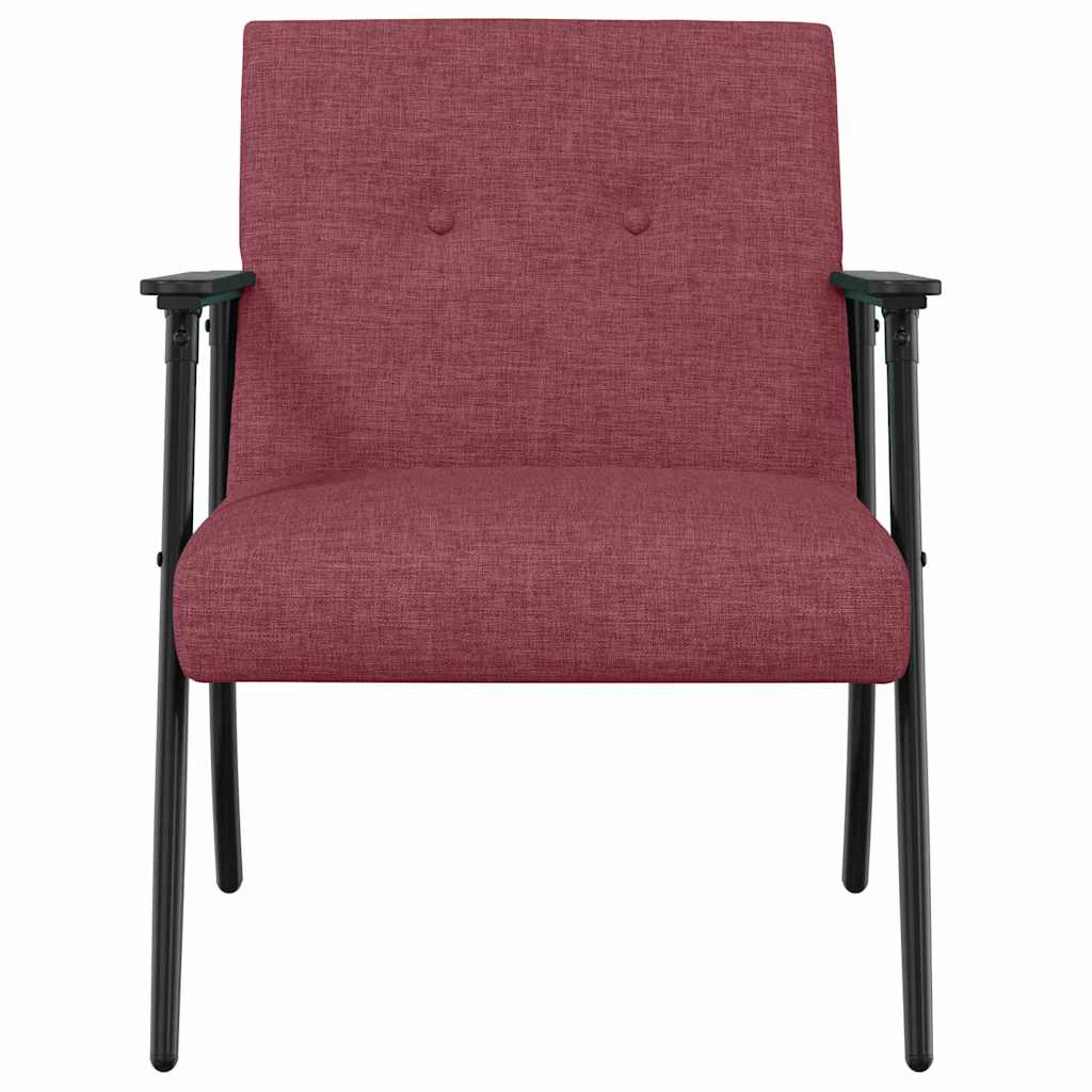 fotoliu Rosu Vin 59 x 75 x 78 cm tesatura — imaginea 5
