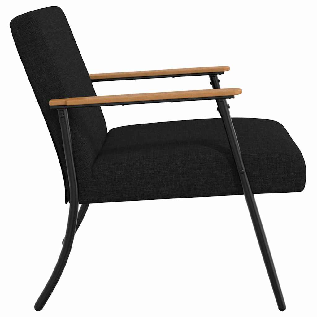 fotoliu Negru 59 x 75 x 78 cm tesatura — imaginea 6