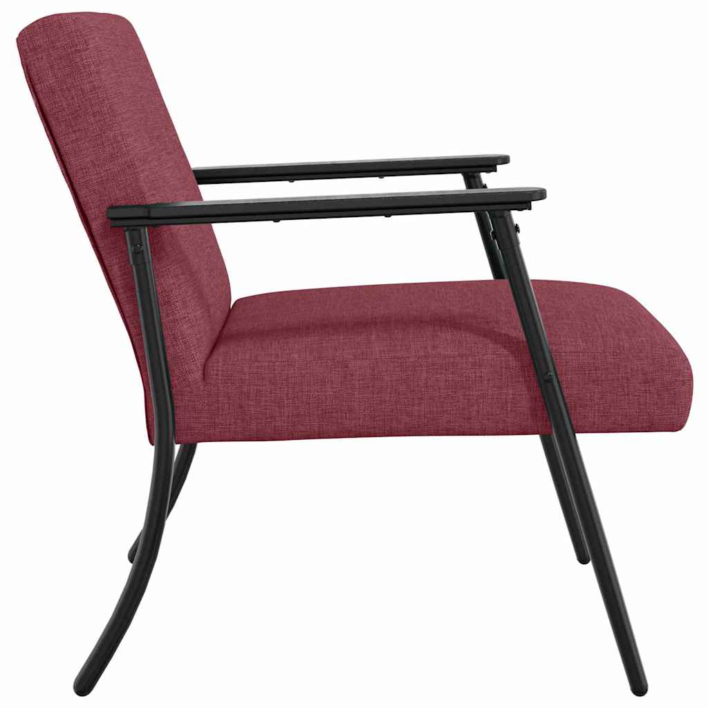 fotoliu Rosu Vin 59 x 75 x 78 cm tesatura — imaginea 6