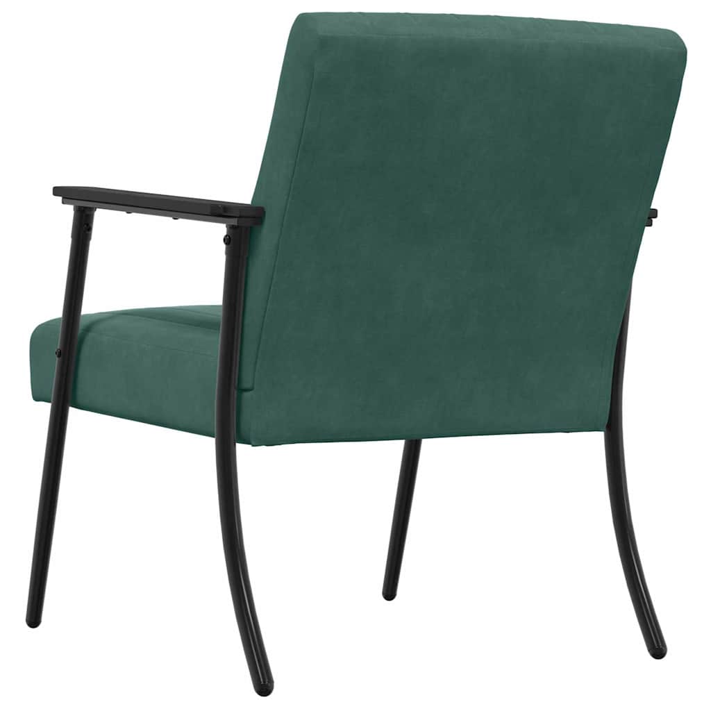 fotoliu Verde inchis 59 x 75 x 78 cm Catifea — imaginea 7
