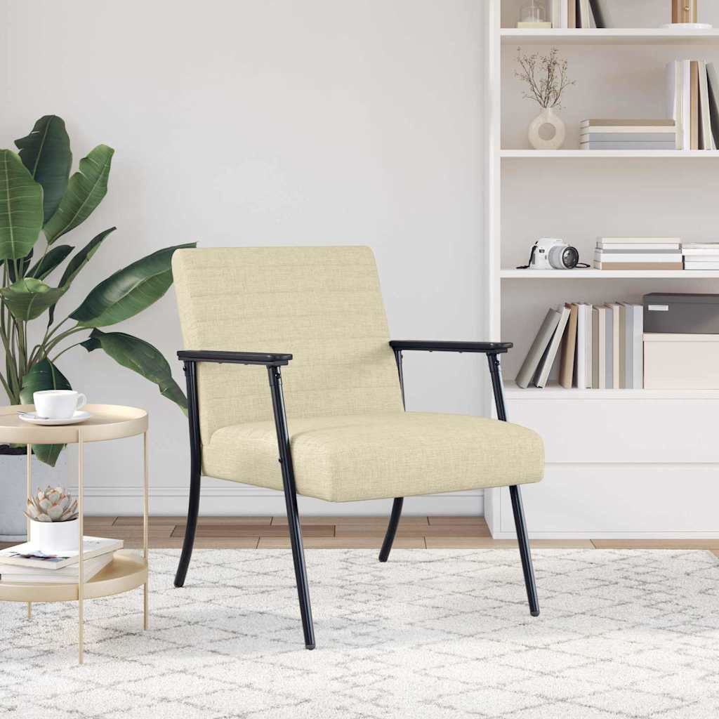 fotoliu Crem 59 x 75 x 78 cm tesatura — imaginea 4
