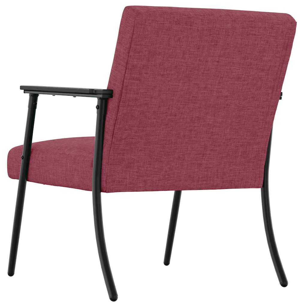 fotoliu Rosu Vin 59 x 75 x 78 cm tesatura — imaginea 7