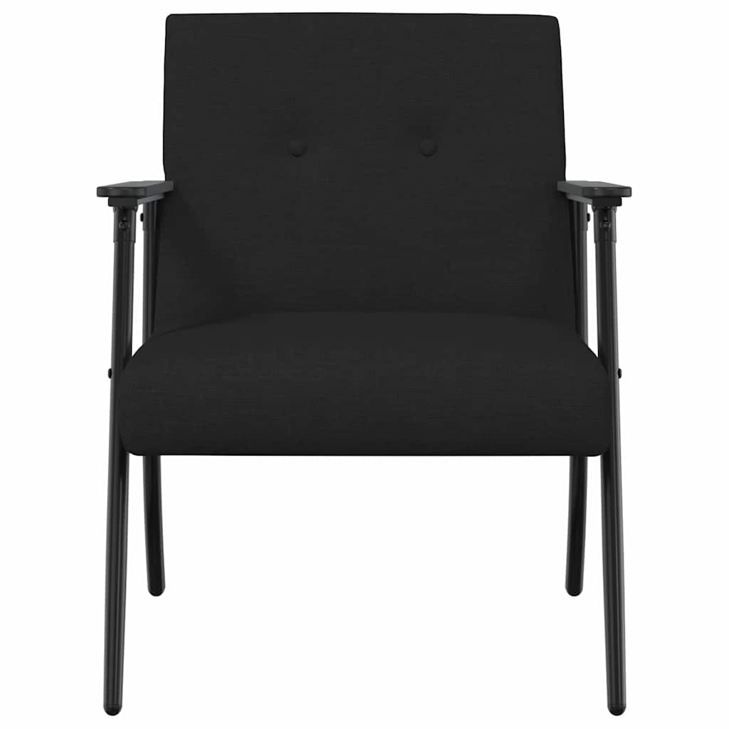 fotoliu Negru 59 x 75 x 78 cm tesatura — imaginea 5