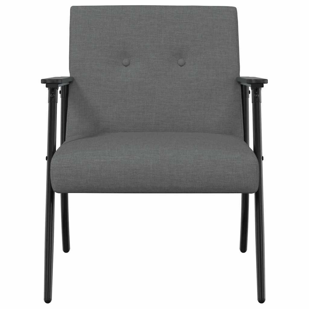 fotoliu Gri inchis 59 x 75 x 78 cm tesatura — imaginea 5