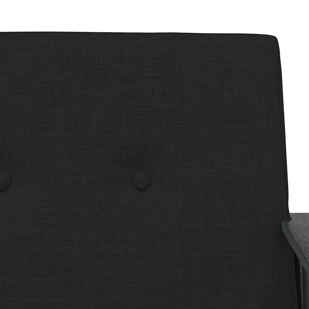 fotoliu Negru 59 x 75 x 78 cm tesatura — imaginea 8
