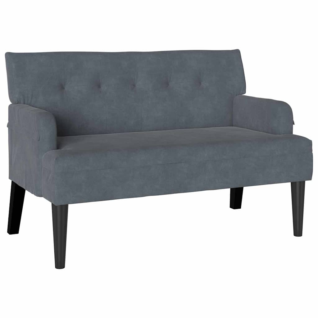 Banca Chesterfield Gri inchis 112 x 65.5 x 75 cm Catifea