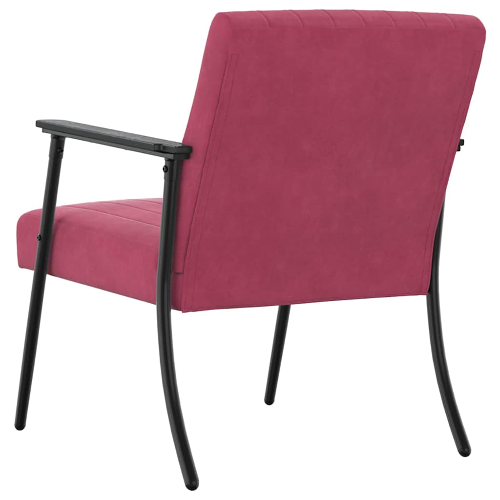 fotoliu Rosu Vin 59 x 75 x 78 cm Catifea — imaginea 7