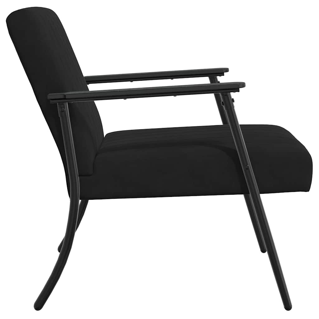 fotoliu Negru 59 x 75 x 78 cm Catifea — imaginea 6