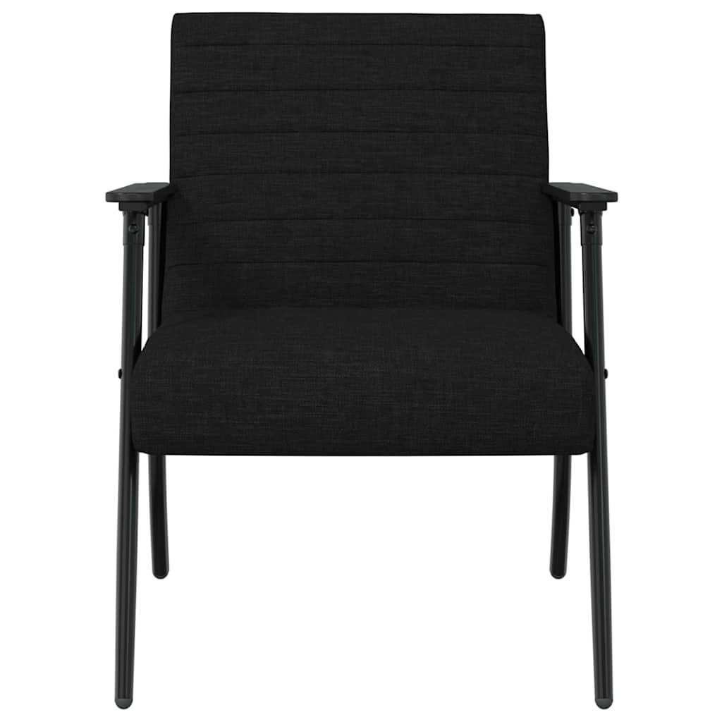 fotoliu Negru 59 x 75 x 78 cm tesatura — imaginea 5