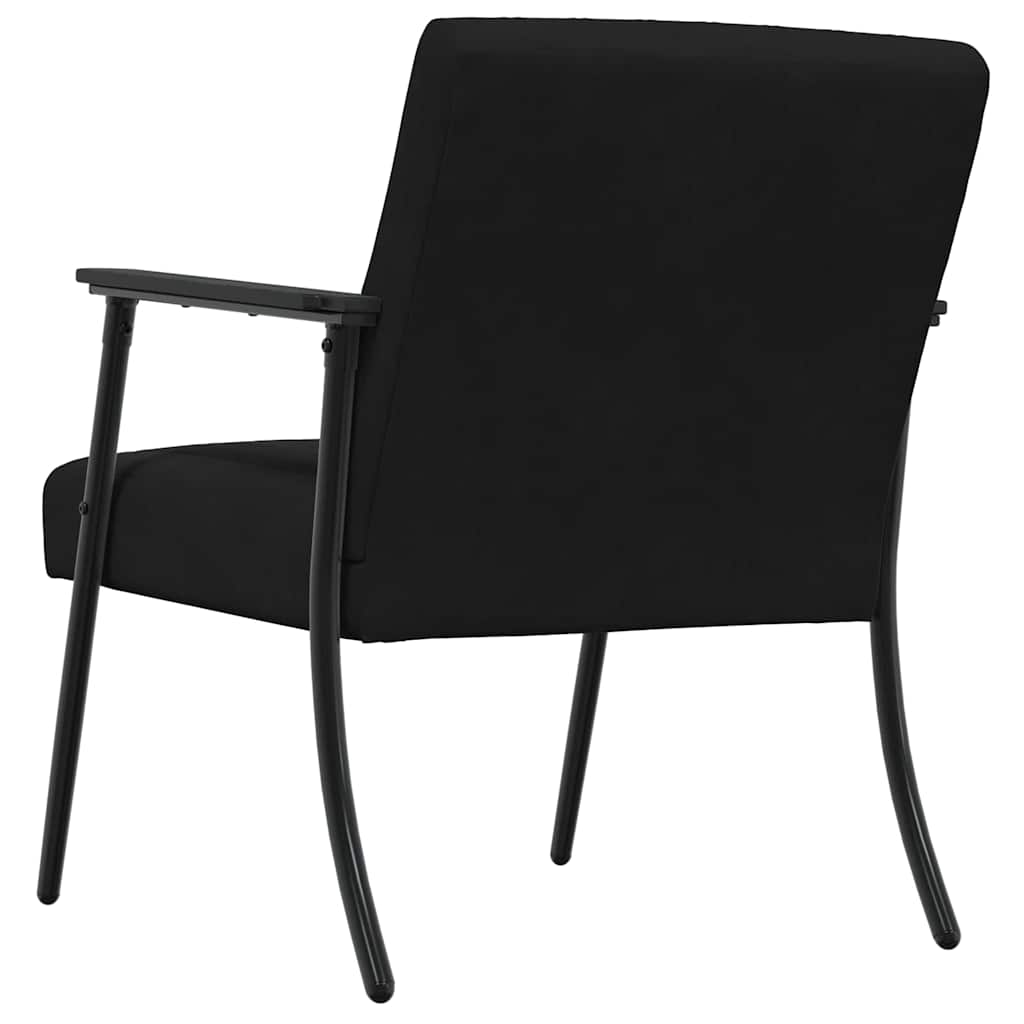 fotoliu Negru 59 x 75 x 78 cm Catifea — imaginea 7