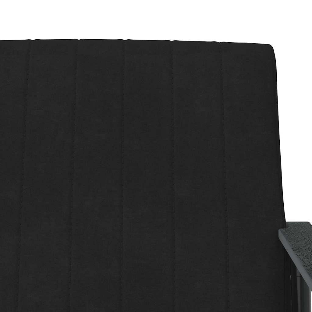 fotoliu Negru 59 x 75 x 78 cm Catifea — imaginea 8