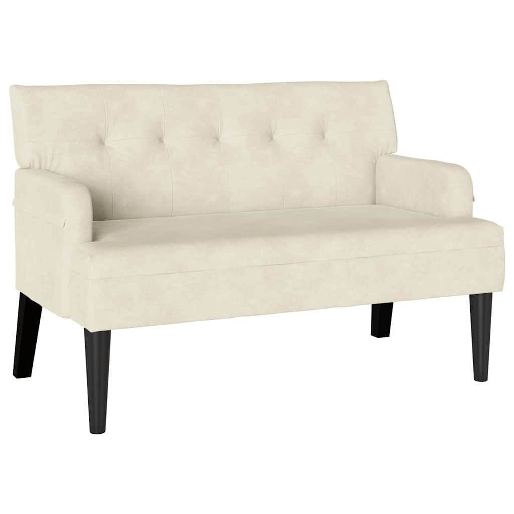 Banca Chesterfield Crem 112 x 65.5 x 75 cm Catifea