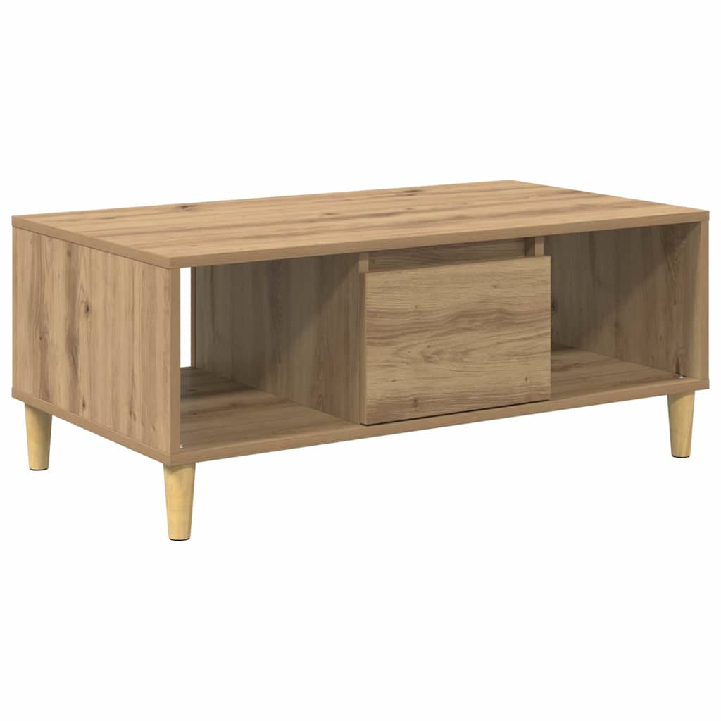 Masa de cafea Stejar Artizanal 90 x 50 x 26.5 cm Lemn compozit