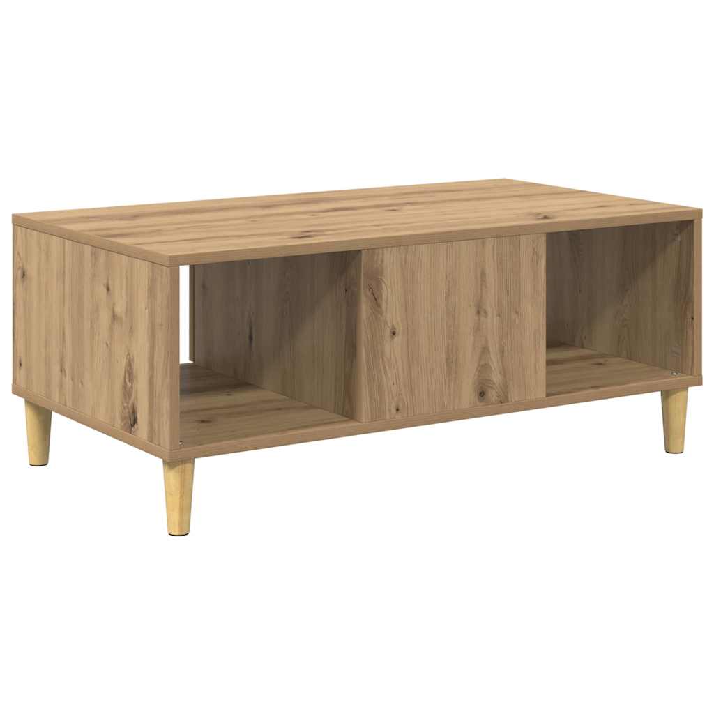 Masa de cafea Stejar Artizanal 90 x 50 x 26.5 cm Lemn compozit — imaginea 9