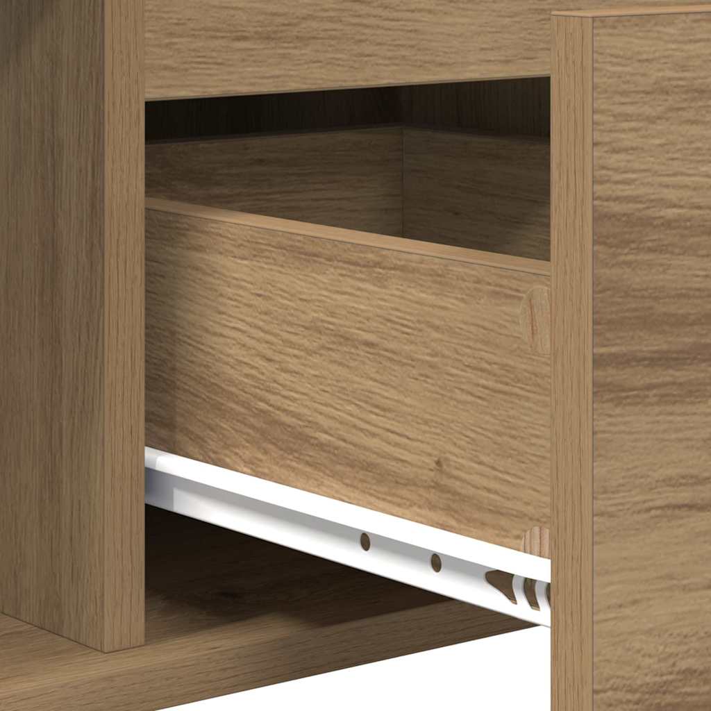 Masa de cafea Stejar Artizanal 90 x 50 x 26.5 cm Lemn compozit — imaginea 11