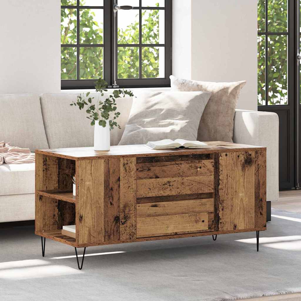 Masa de cafea Lemn Vechi 102 x 44,5 x 50 cm Lemn compozit — imaginea 2