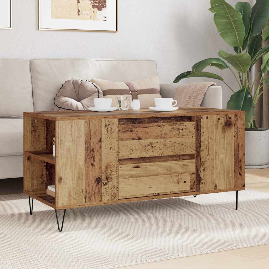 Masa de cafea Lemn Vechi 102 x 44,5 x 50 cm Lemn compozit — imaginea 5