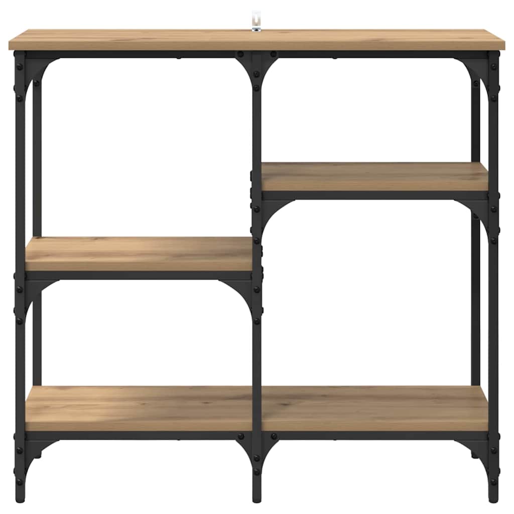 Masa de consola Stejar Artizanal 80 x 29 x 75 cm Lemn compozit — imaginea 5