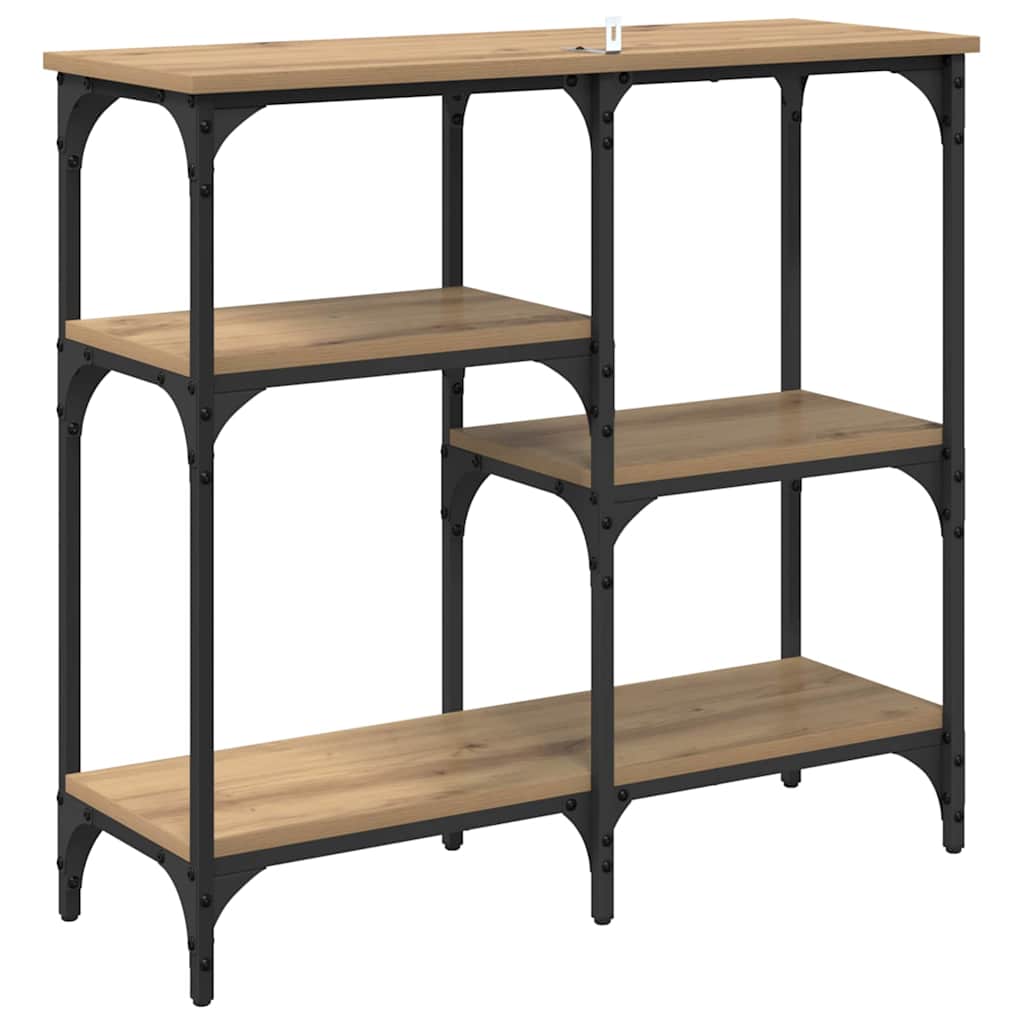 Masa de consola Stejar Artizanal 80 x 29 x 75 cm Lemn compozit — imaginea 7