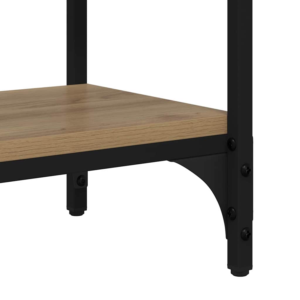 Masa de consola Stejar Artizanal 80 x 29 x 75 cm Lemn compozit — imaginea 8