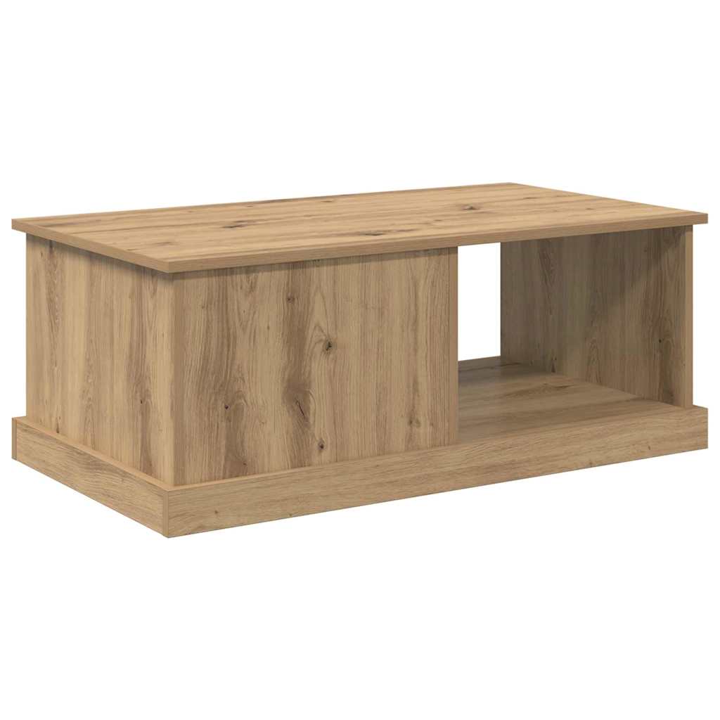 Masa de cafea Stejar Artizanal 90 x 50 x 35 cm Lemn compozit — imaginea 9