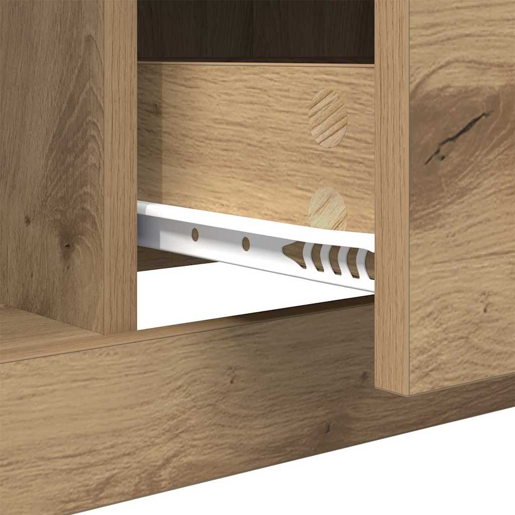 Masa de cafea Stejar Artizanal 90 x 50 x 35 cm Lemn compozit — imaginea 10