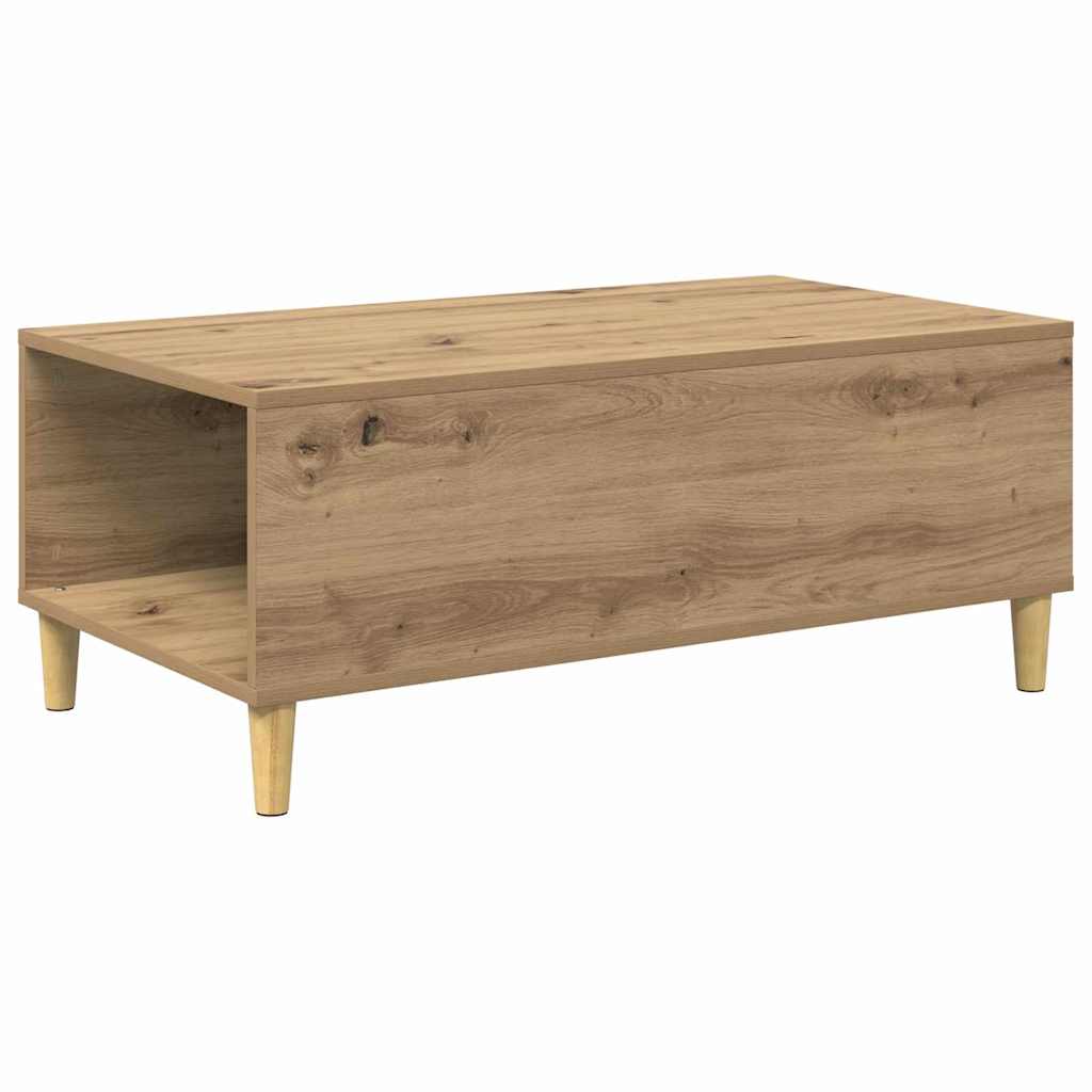 Masa de cafea Stejar Artizanal 90 x 50 x 35 cm Lemn compozit — imaginea 9