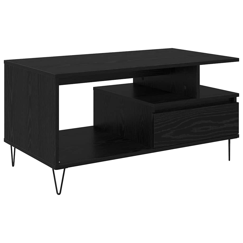 Masa de cafea Stejar Negru 90 x 49 x 45 cm Lemn compozit