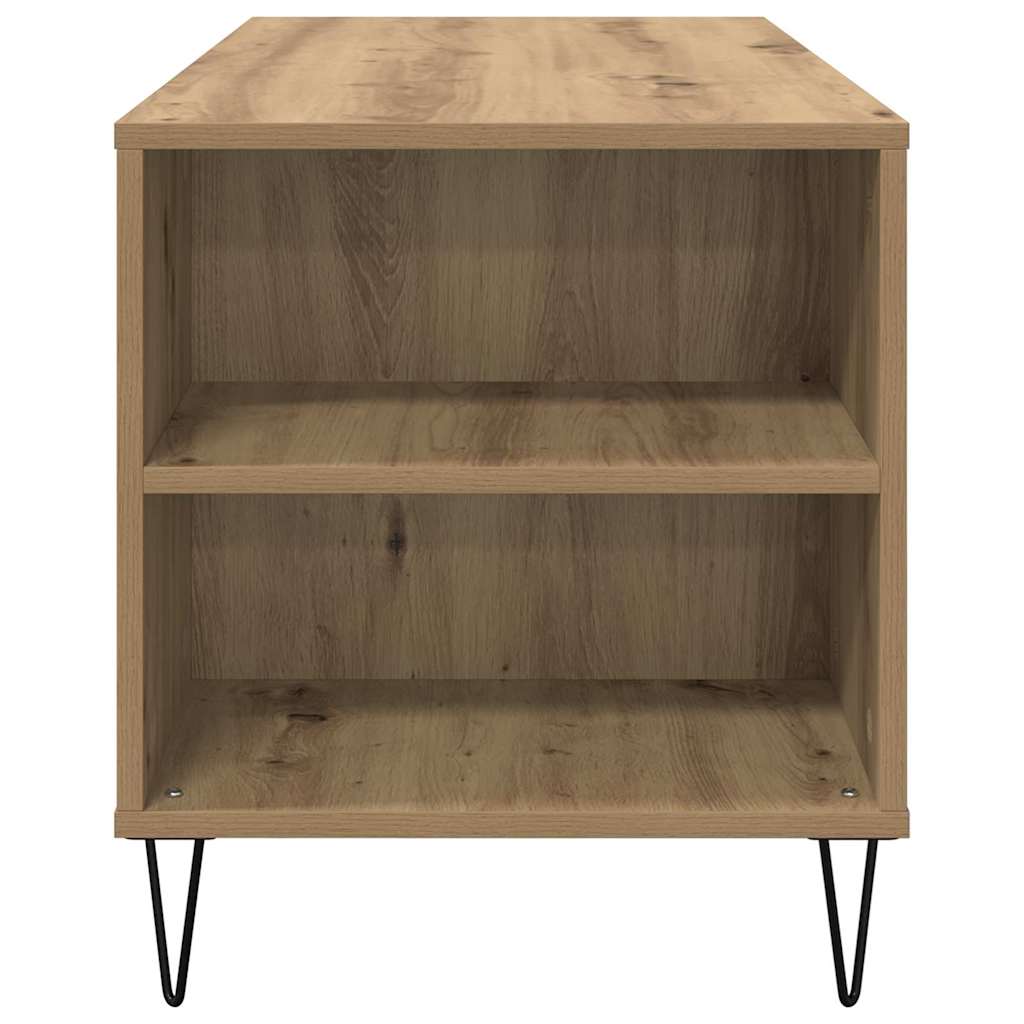 Masa de cafea Stejar Artizanal 102 x 44,5 x 50 cm Lemn compozit — imaginea 8