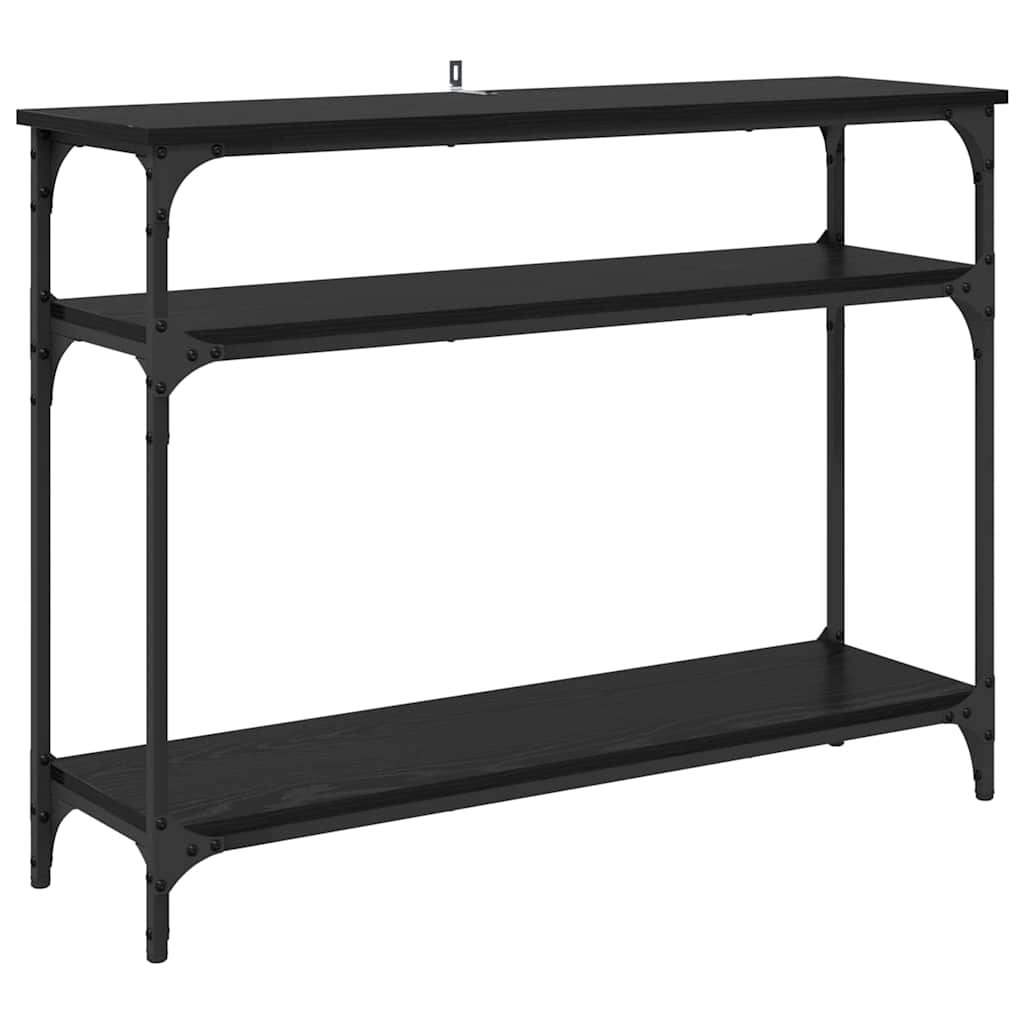 Masa de consola Stejar Negru 100 x 29 x 75 cm Lemn compozit