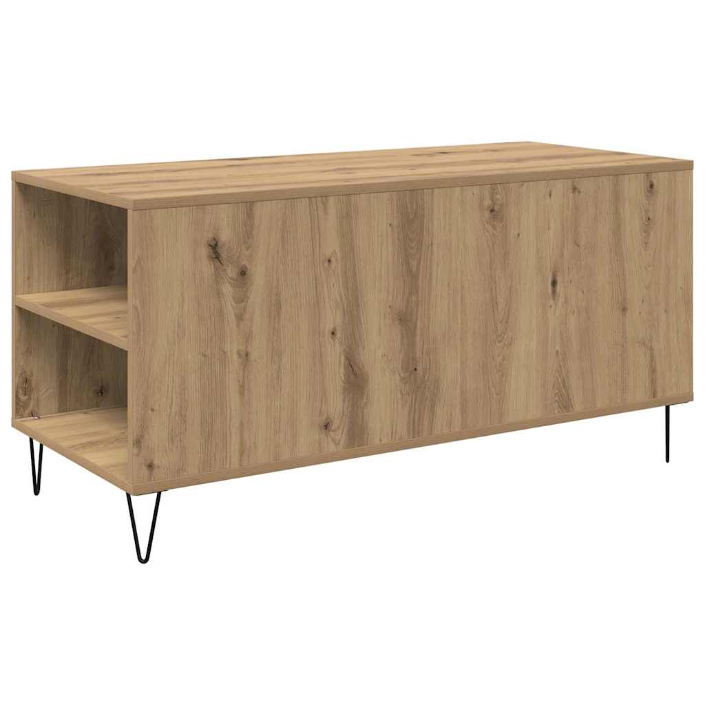Masa de cafea Stejar Artizanal 102 x 44,5 x 50 cm Lemn compozit — imaginea 9