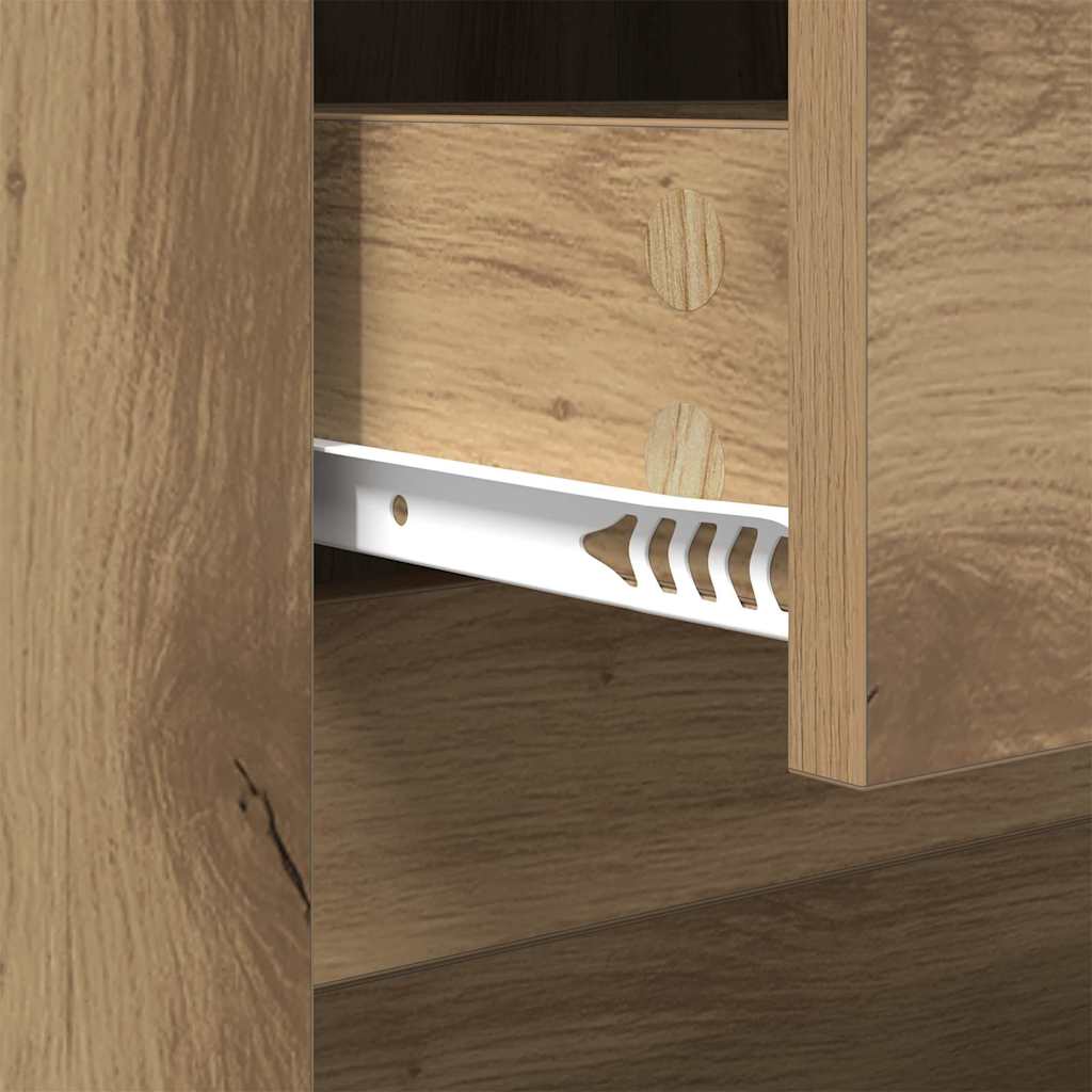 Masa de cafea Stejar Artizanal 102 x 44,5 x 50 cm Lemn compozit — imaginea 10