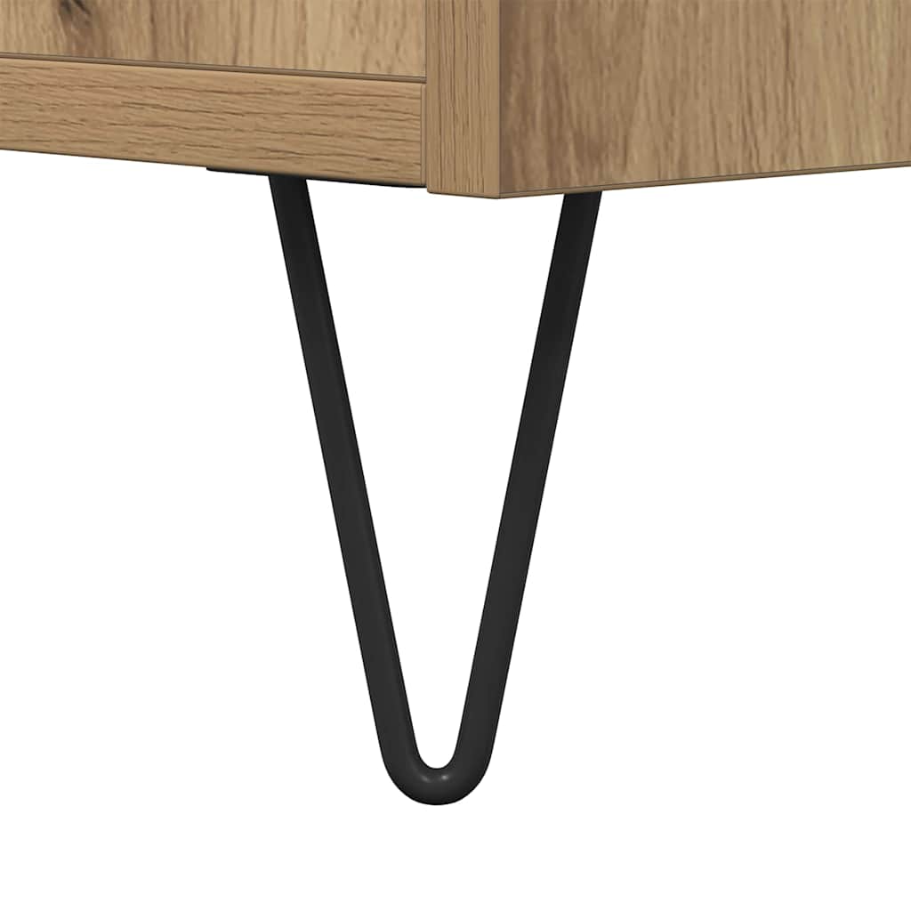 Masa de cafea Stejar Artizanal 102 x 44,5 x 50 cm Lemn compozit — imaginea 11