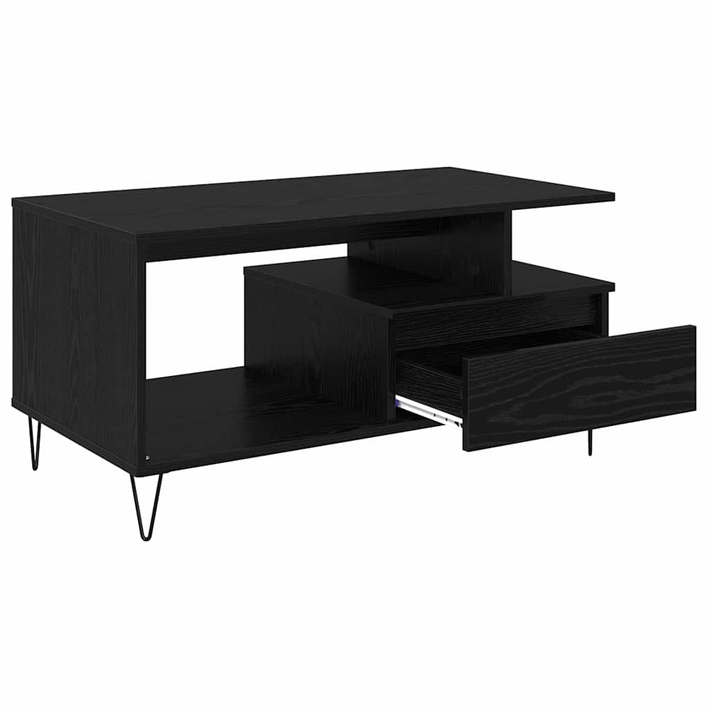 Masa de cafea Stejar Negru 90 x 49 x 45 cm Lemn compozit — imaginea 6