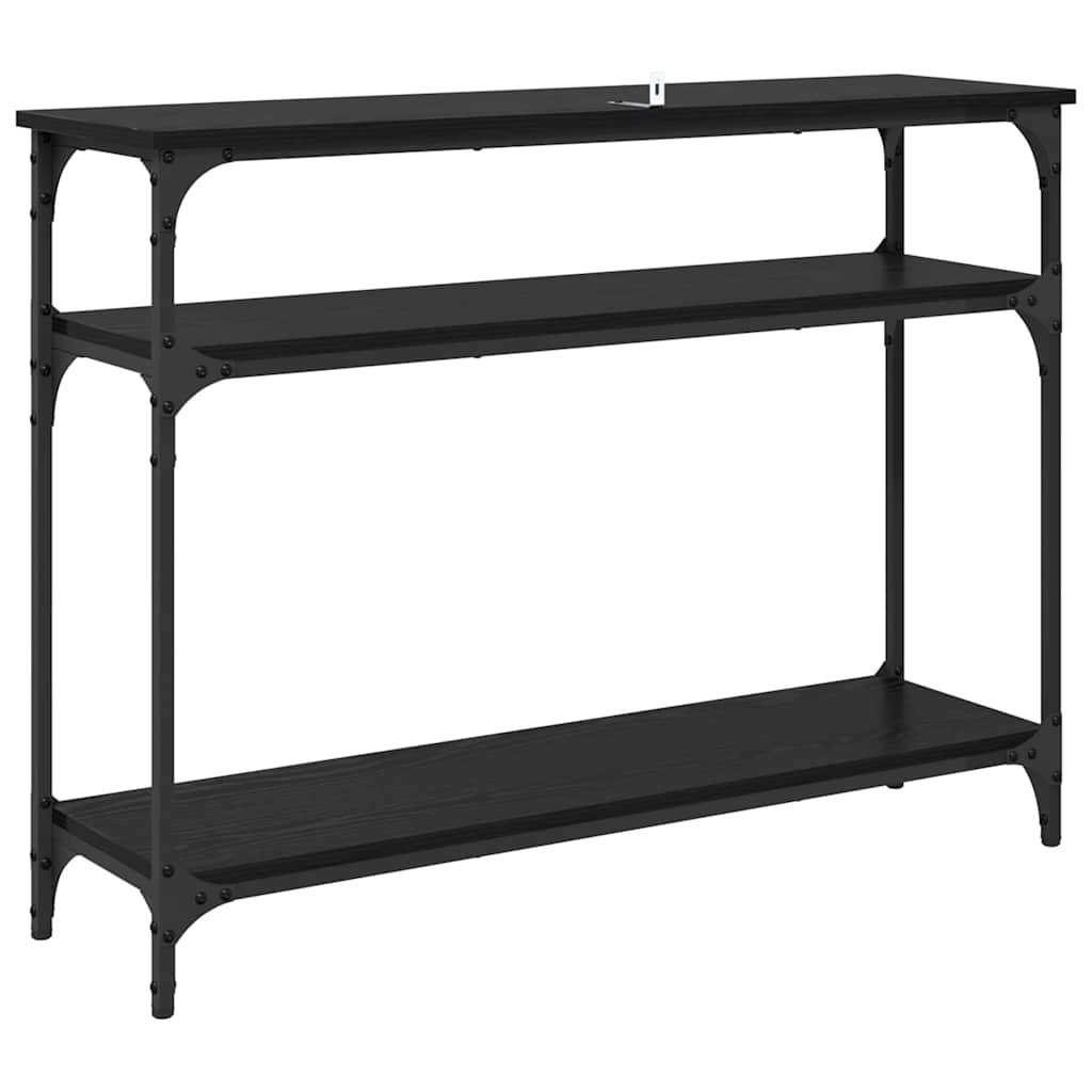 Masa de consola Stejar Negru 100 x 29 x 75 cm Lemn compozit — imaginea 8