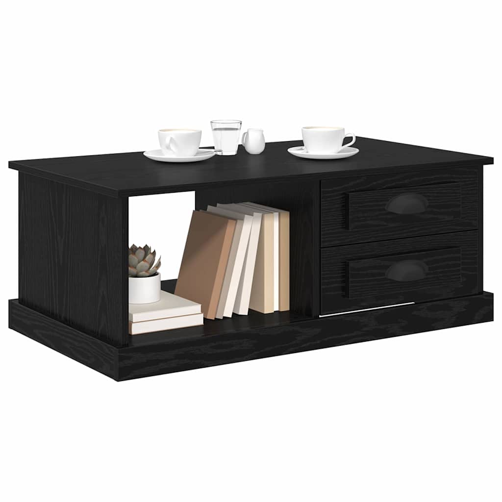 Masa de cafea Stejar Negru 90 x 50 x 35 cm Lemn compozit — imaginea 4