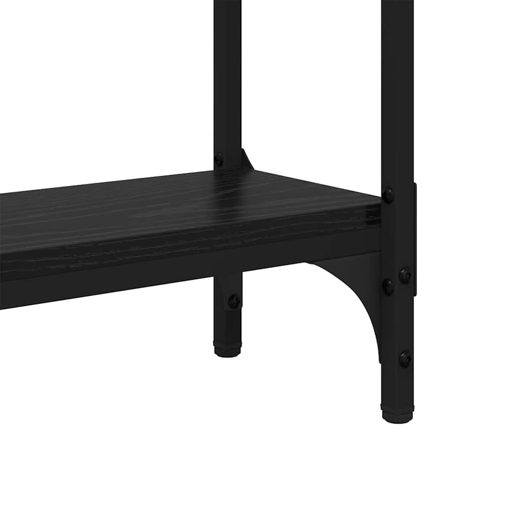 Masa de consola Stejar Negru 100 x 29 x 75 cm Lemn compozit — imaginea 9