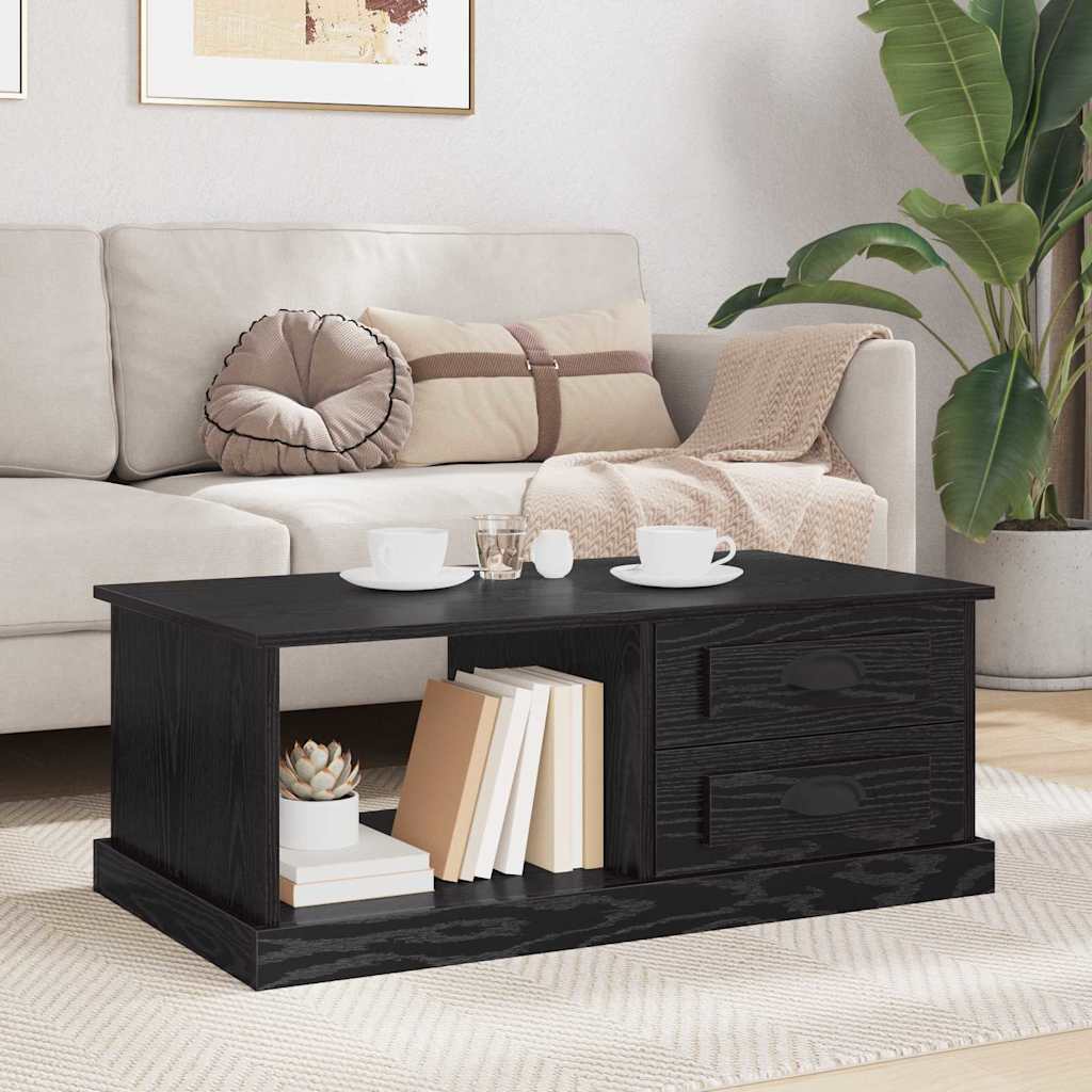 Masa de cafea Stejar Negru 90 x 50 x 35 cm Lemn compozit — imaginea 5