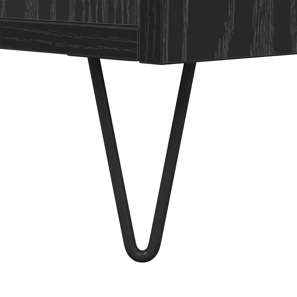 Masa de cafea Stejar Negru 90 x 49 x 45 cm Lemn compozit — imaginea 11