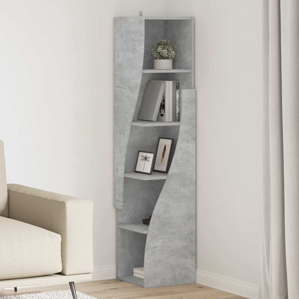 Dulap de colt Alb 32x32x140cm Lemn compozit — imaginea 2
