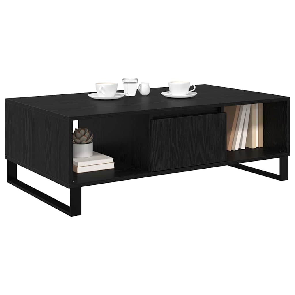 Masa de cafea Stejar Negru 104 x 60 x 35 cm Lemn compozit — imaginea 4