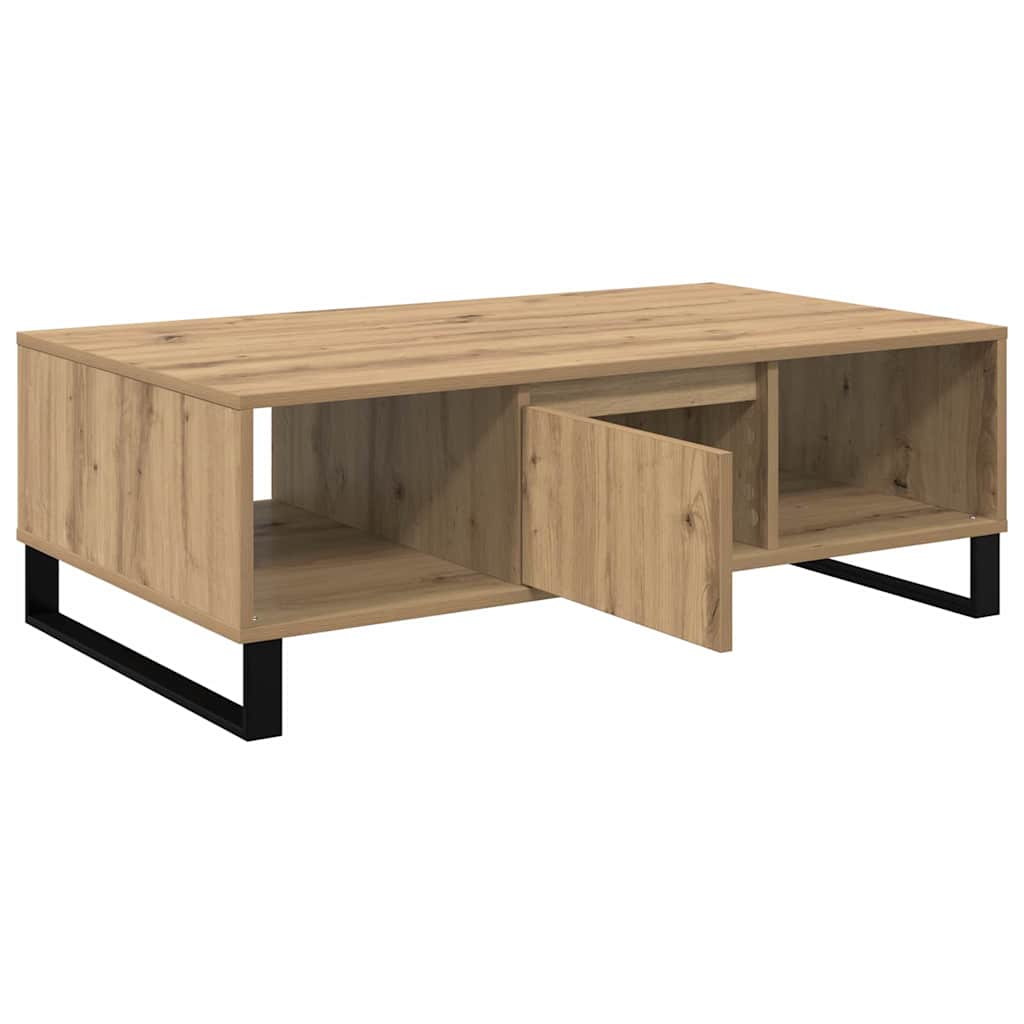 Masa de cafea Stejar Artizanal 104 x 60 x 35 cm Lemn compozit — imaginea 6
