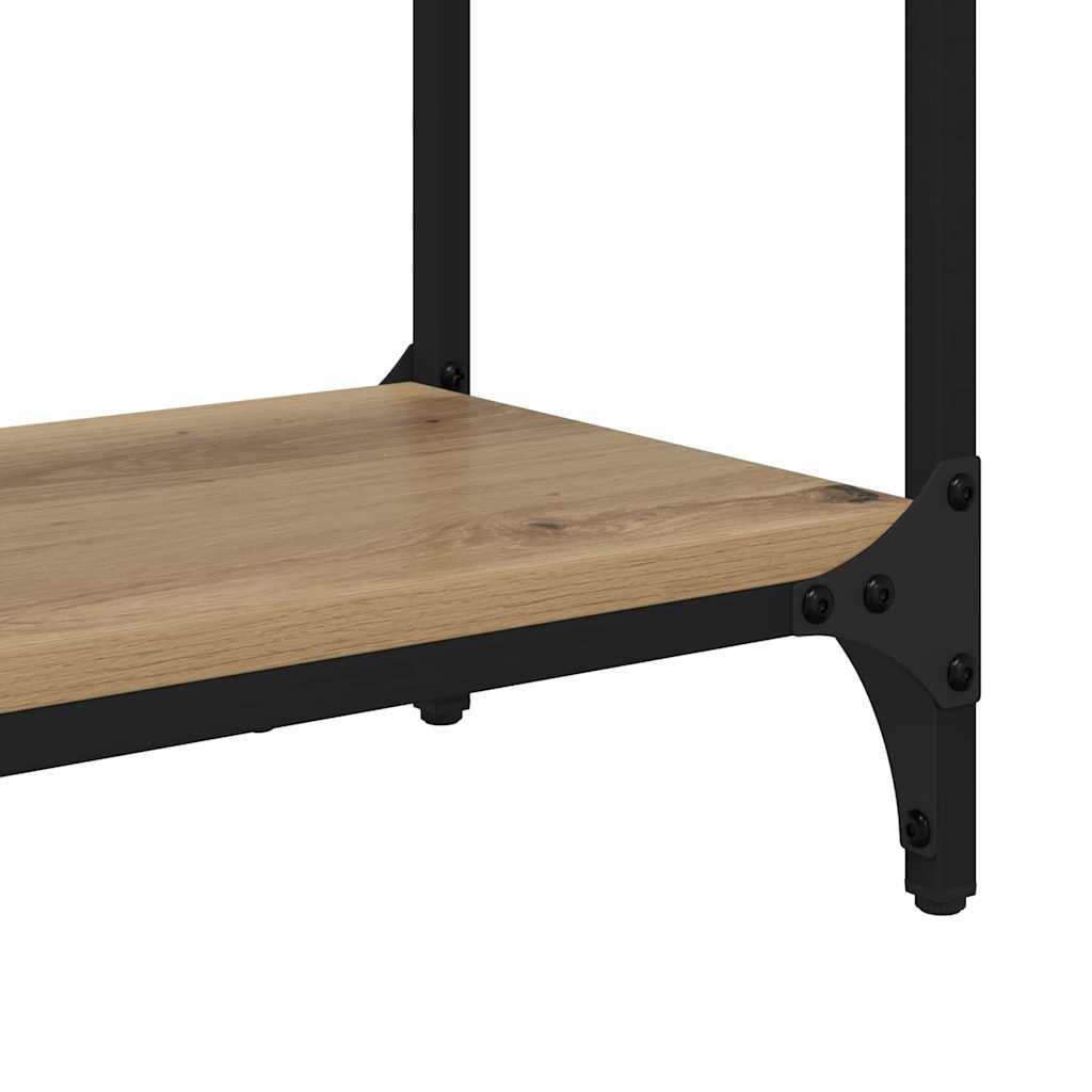 Masa de consola Stejar Artizanal 75 x 29 x 75 cm Lemn compozit — imaginea 9
