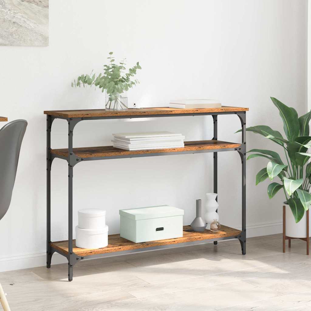 Masa de consola Lemn Vechi 100 x 29 x 75 cm Lemn compozit — imaginea 2
