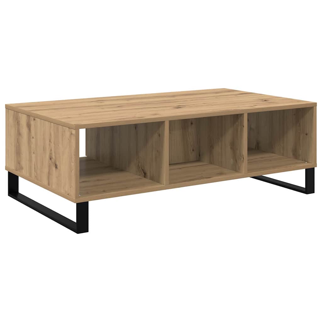 Masa de cafea Stejar Artizanal 104 x 60 x 35 cm Lemn compozit — imaginea 9