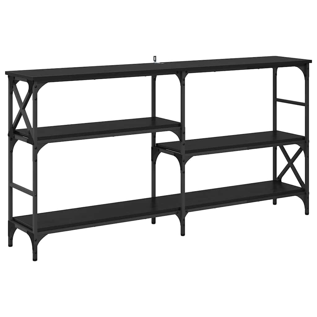 Masa de consola Stejar Negru 150 x 29 x 76,5 cm Lemn compozit