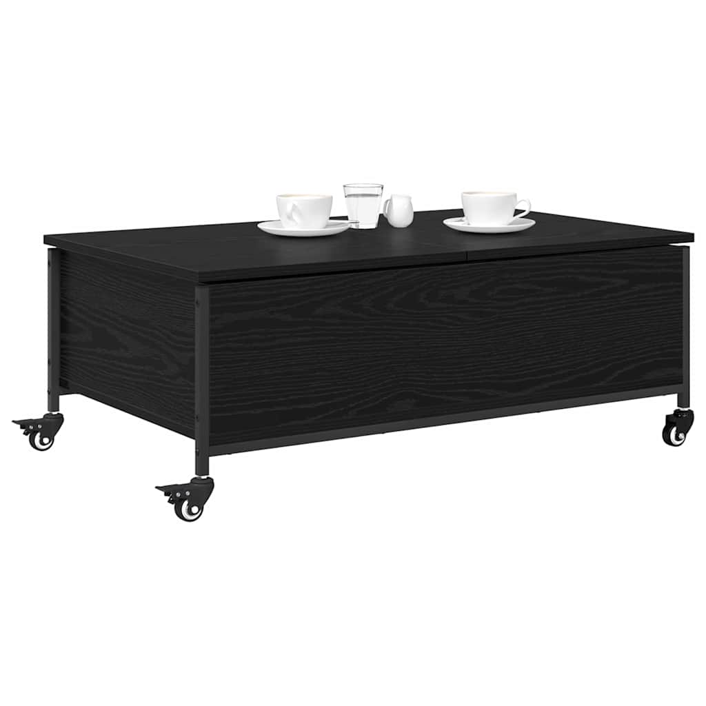 Masa de cafea Stejar Negru 91 x 55 x 32 cm Lemn compozit — imaginea 4