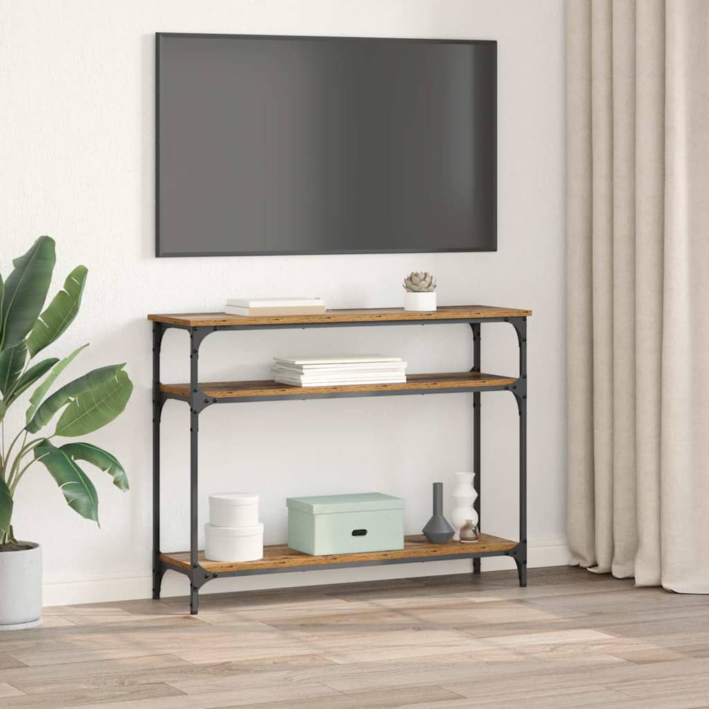 Masa de consola Lemn Vechi 100 x 29 x 75 cm Lemn compozit — imaginea 5